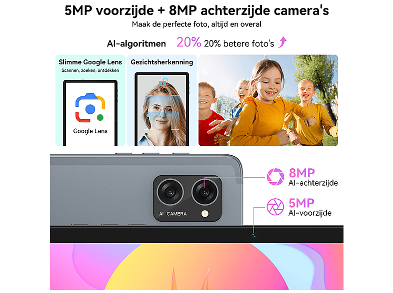 KINGRID T20 Android 16 | 256 GB - Grijs | MediaMarkt