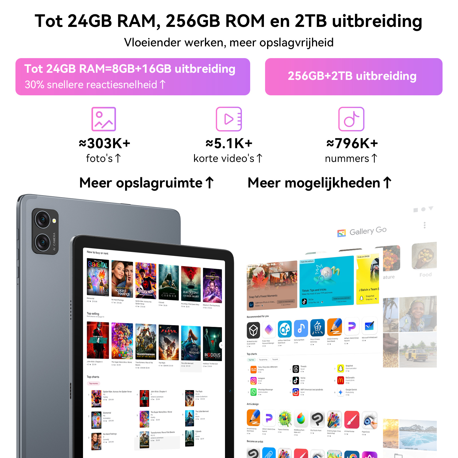KINGRID T20 Android 16 | 256 GB - Grijs | MediaMarkt