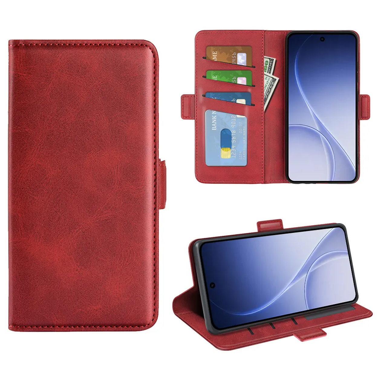 MOBYDEFEND Premium Klapphülle – Seitenverschluss, Bookcover, Oppo ...