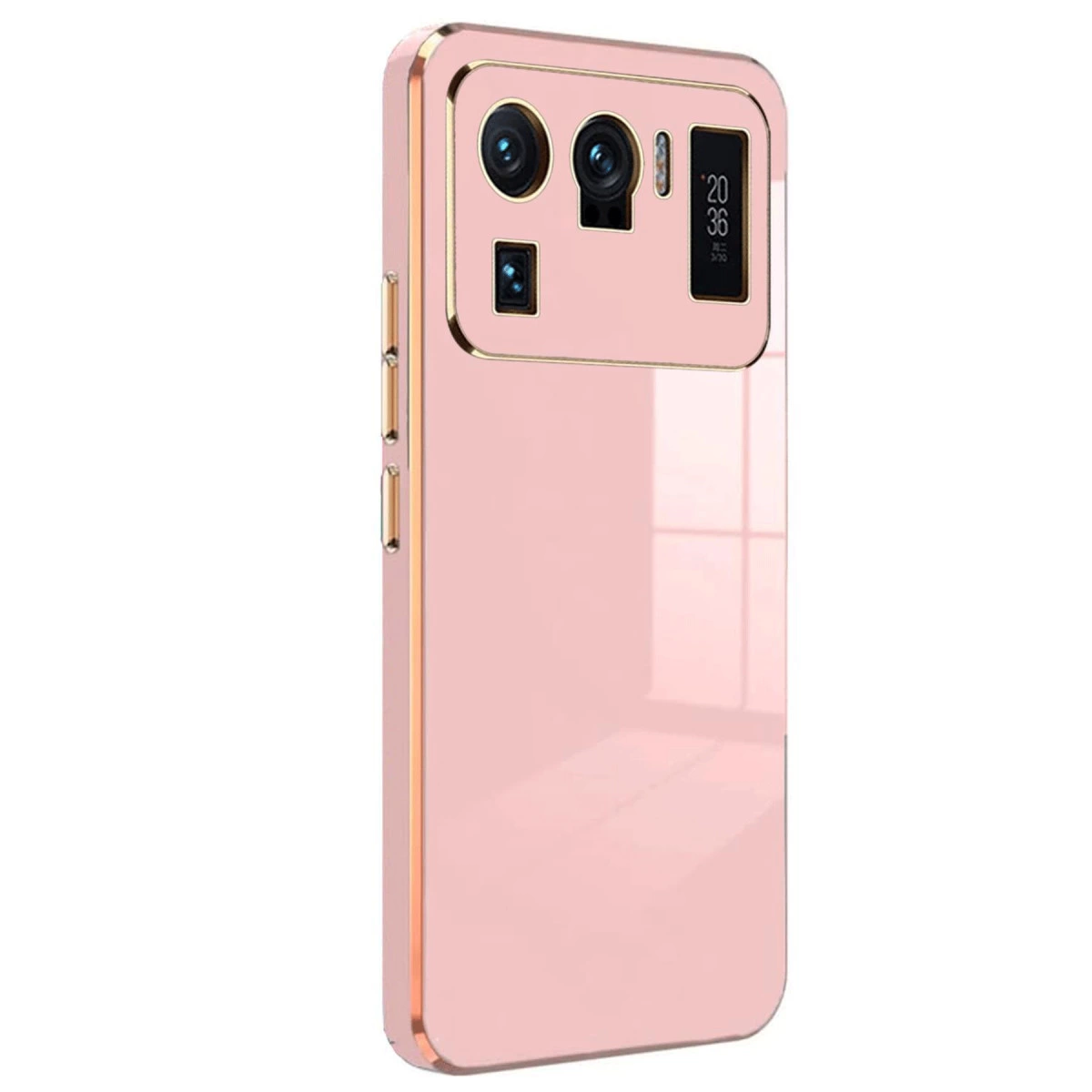 NEWFACE Xiaomi Mi 11 Ultra Uyumlu Volet Silikon Telefon Kılıfı Pembe
