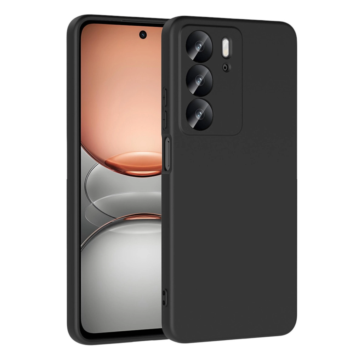 NEWFACE Realme C75 4G Uyumlu First Silikon Telefon Kılıfı Siyah