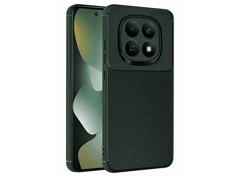 NEWFACE Xiaomi Redmi Note 15 4G Uyumlu Auto Focus Karbon Kapak Telefon Kılıfı Koyu Yeşil