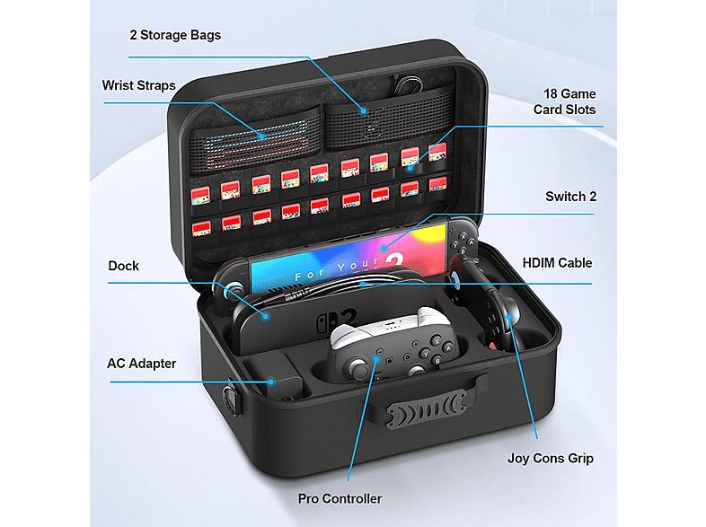 Accesorio Nintendo Switch | WIGENTO Gris | MediaMarkt
