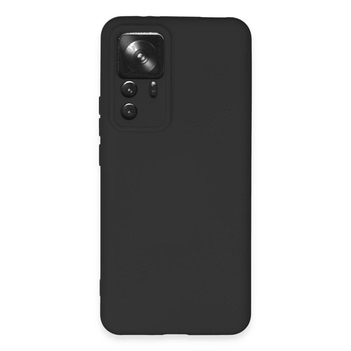 NEWFACE Xiaomi Mi 12t Pro Uyumlu Nano İçi Kadife Silikon Telefon Kılıfı Siyah