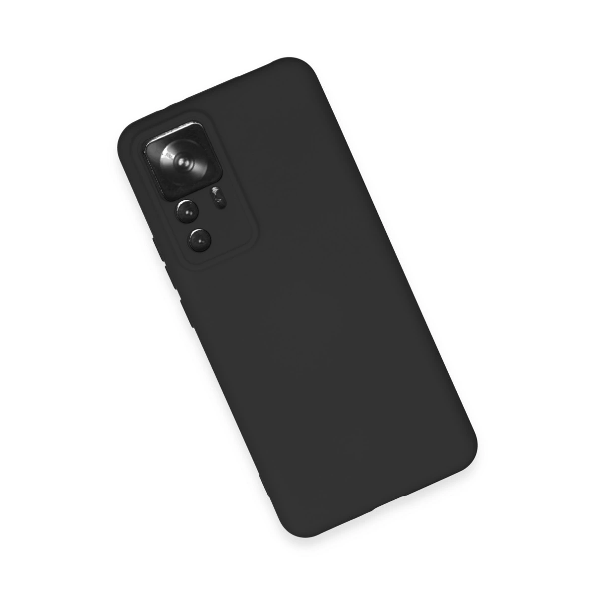 Beyaz arka plan üzerinde sol üstte kamera lensi olan siyah bir akıllı telefon.