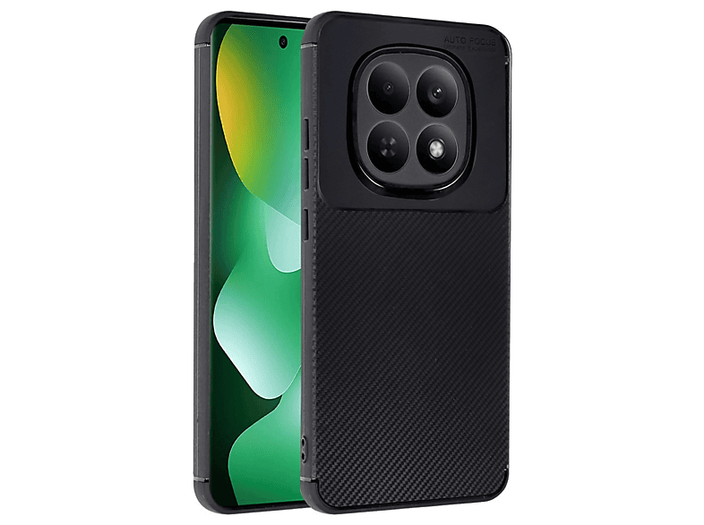 NEWFACE Xiaomi Redmi Note 15 Pro 5G Uyumlu Auto Focus Karbon Kapak Telefon Kılıfı Siyah