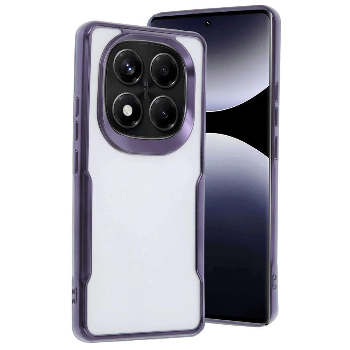 NEWFACE Xiaomi Redmi Note 14 Pro 4G Uyumlu Boyi Silikon Kapak Telefon Kılıfı Derin Mor