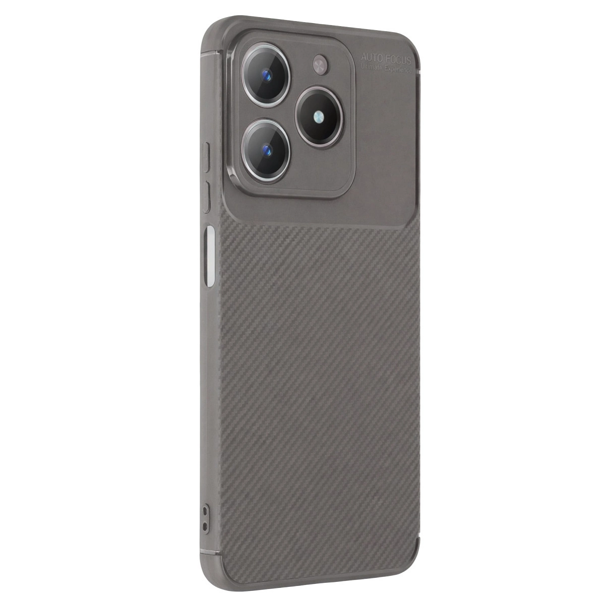 NEWFACE Realme C61 Uyumlu Auto Focus Karbon Kapak Telefon Kılıfı Gri