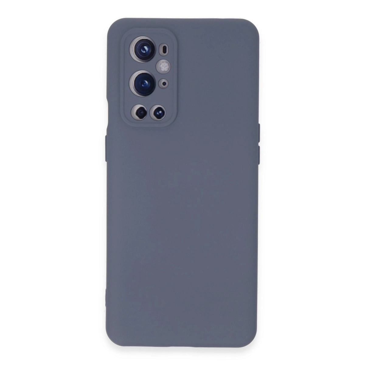 Dört lensli dikdörtgen kamera kesimli koyu gri telefon kılıfı.