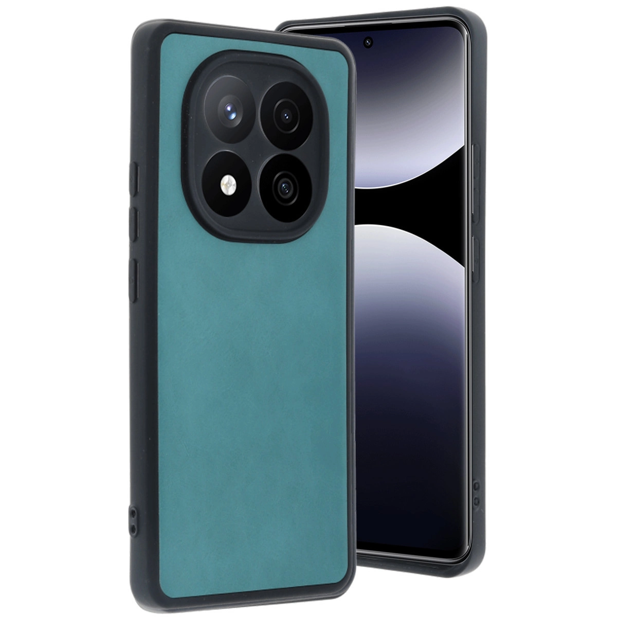 NEWFACE Xiaomi Redmi Note 14 Pro 5G Uyumlu Aras Deri Kapak Telefon Kılıfı Açık Yeşil