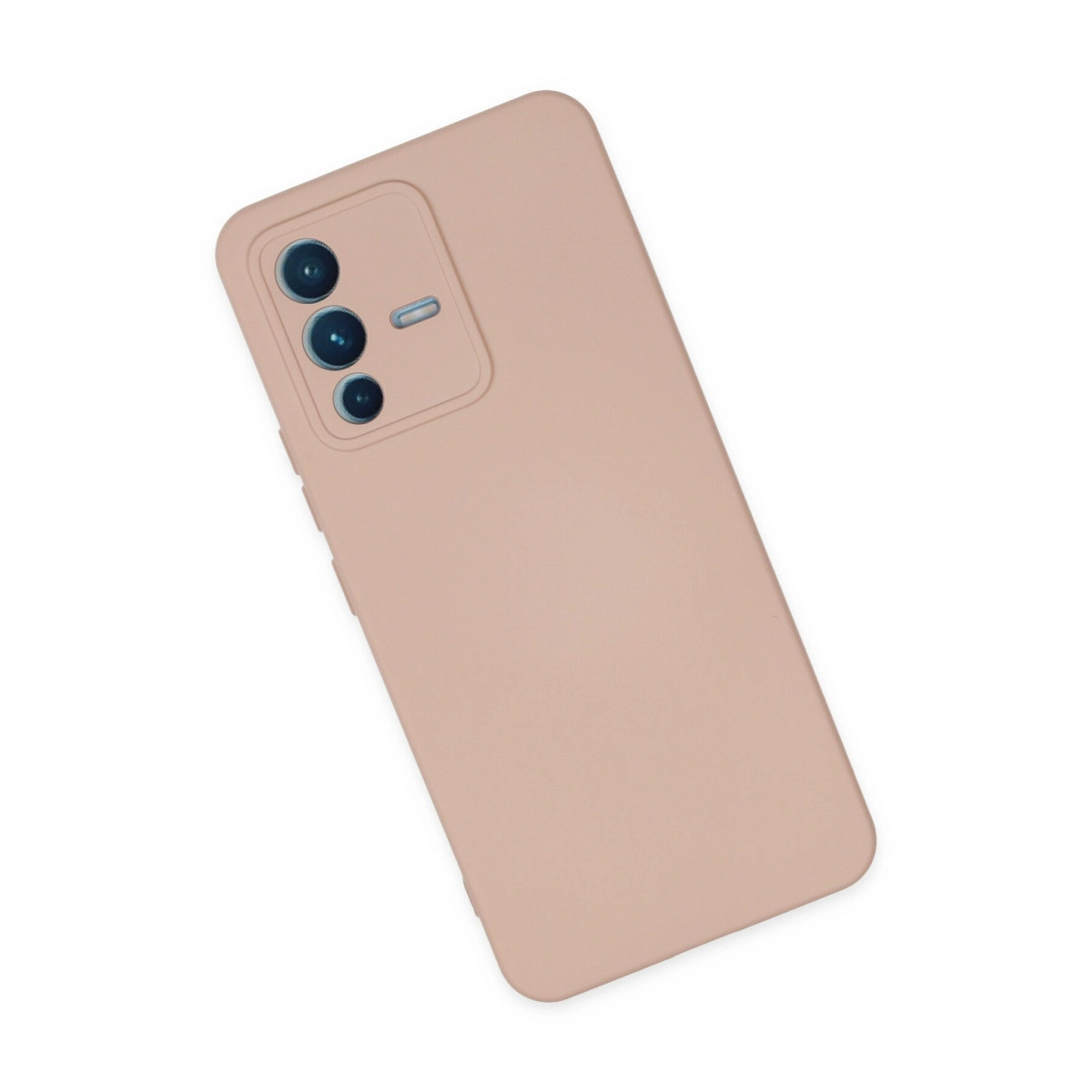Arkada kamera ünitesi bulunan açık kahverengi bir akıllı telefon.