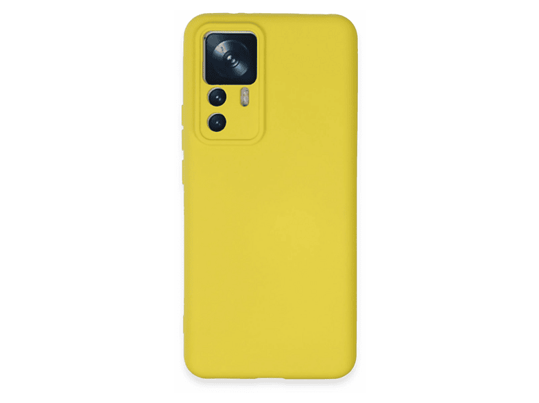 NEWFACE Xiaomi Mi 12T Pro Uyumlu Nano İçi Kadife Silikon Telefon Kılıfı Sarı