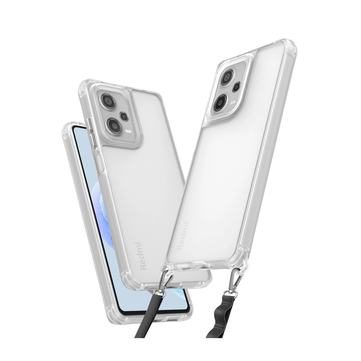 NEWFACE Xiaomi Redmi Note 12 Pro 5G Uyumlu Penta Silikon Uyumlu Telefon Kılıfı Şeffaf
