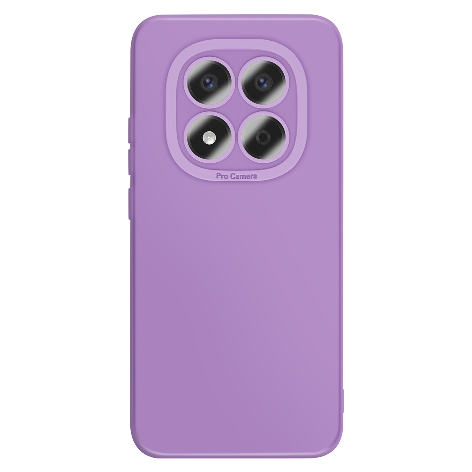 Coque de téléphone violette avec quatre objectifs et texte « Pro Camera ».