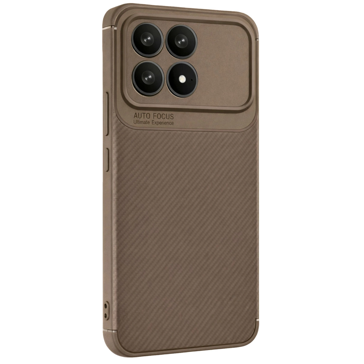 NEWFACE Xiaomi Poco F8 Pro Uyumlu Auto Focus Karbon Kapak Telefon Kılıfı Kahverengi