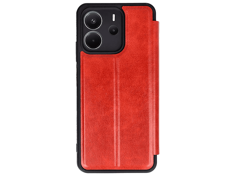 NEWFACE Xiaomi Redmi Note 14 4G Uyumlu Flip Cover Telefon Kılıfı Kırmızı