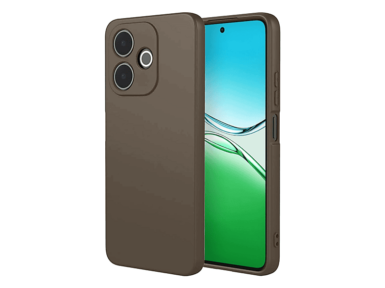 NEWFACE Oppo A5 Pro 4G Uyumlu First Silikon Telefon Kılıfı Kahverengi