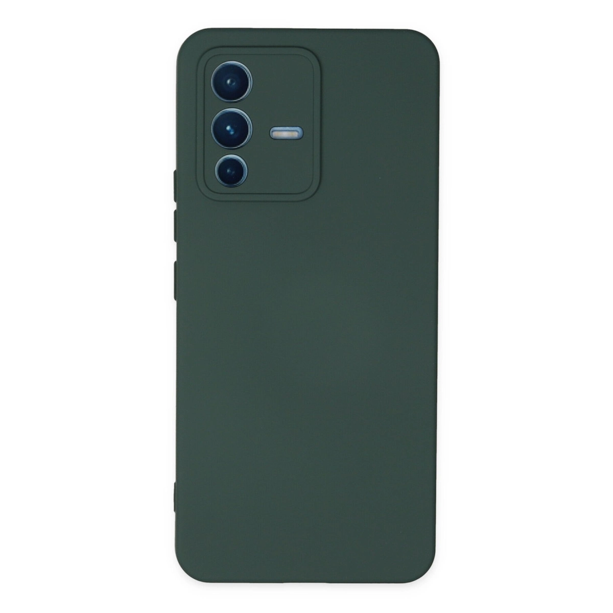 NEWFACE Vivo V23 5G Uyumlu Nano İçi Kadife Silikon Telefon Kılıfı Koyu Yeşil