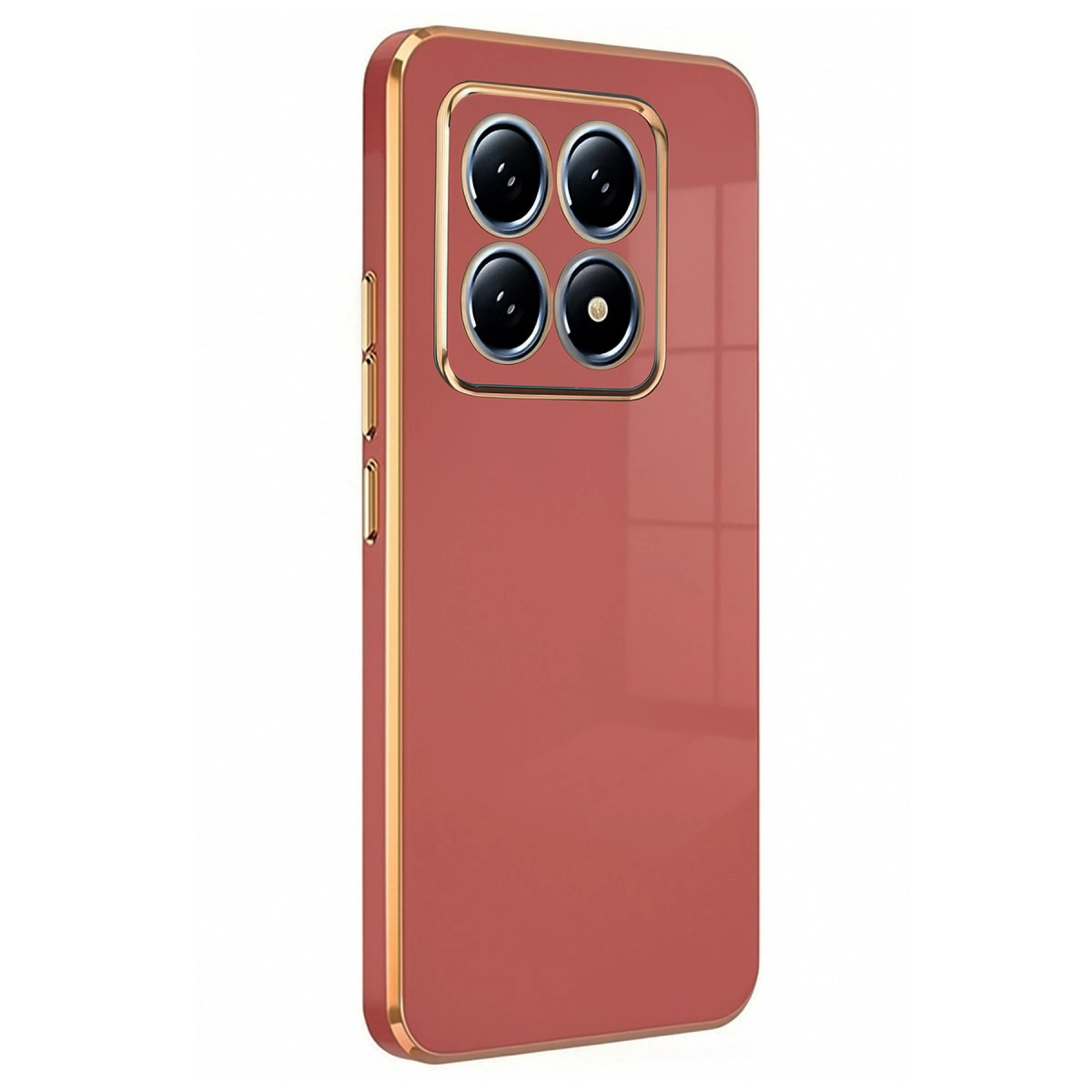 NEWFACE Xiaomi Mi 14T Pro Uyumlu Volet Silikon Telefon Kılıfı Kırmızı