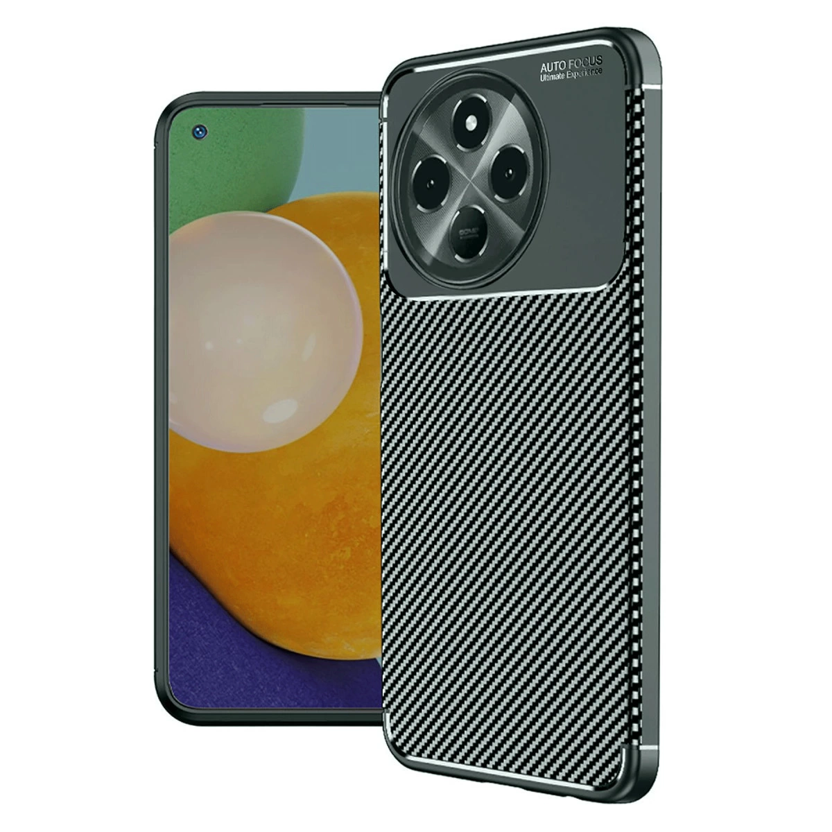 NEWFACE Tecno Spark 30 Pro Uyumlu Auto Focus Karbon Kapak Telefon Kılıfı Koyu Yeşil