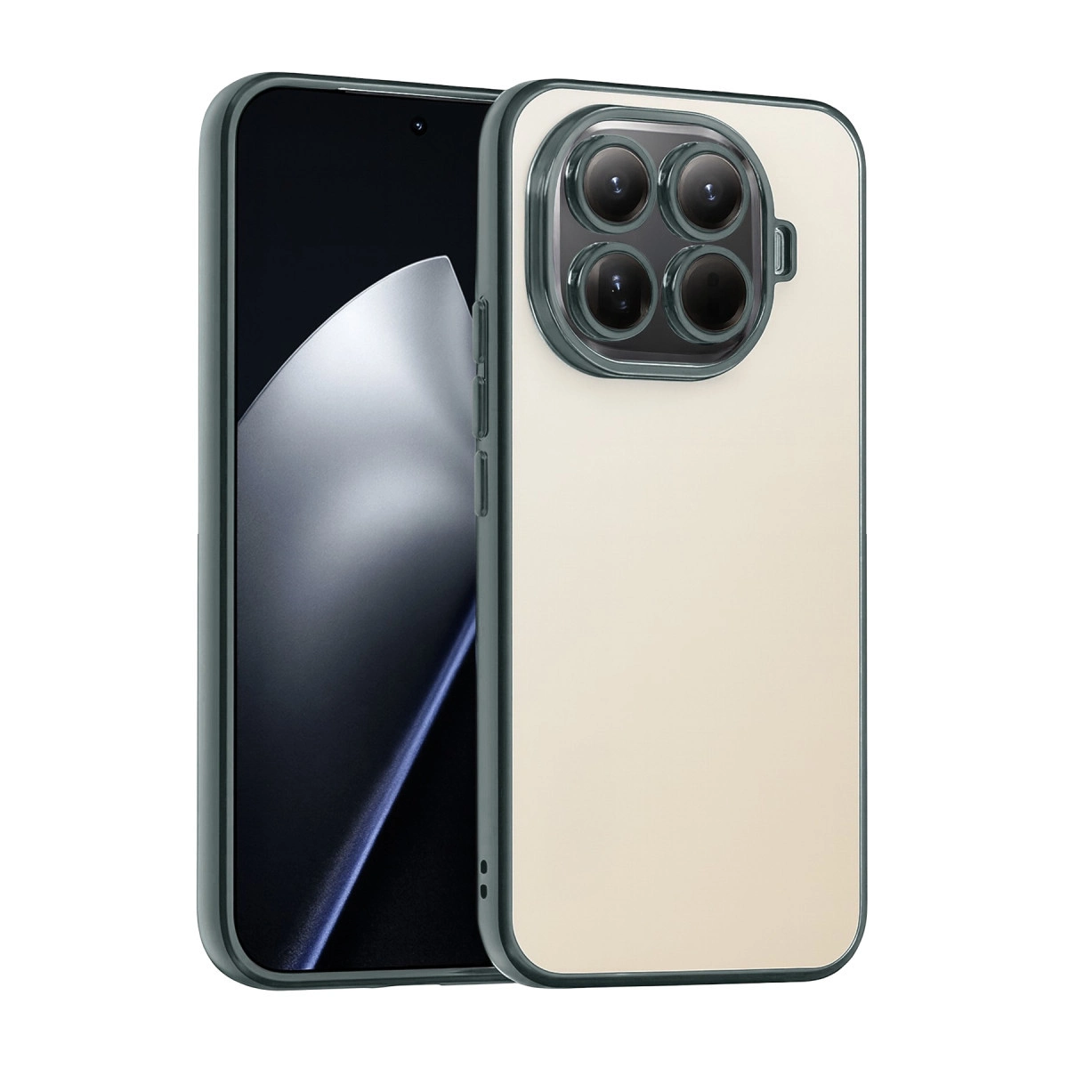 NEWFACE Xiaomi Mi 15 Pro Uyumlu Kamera Korumalı Lensli Silikon Telefon Kılıfı Titan Gri