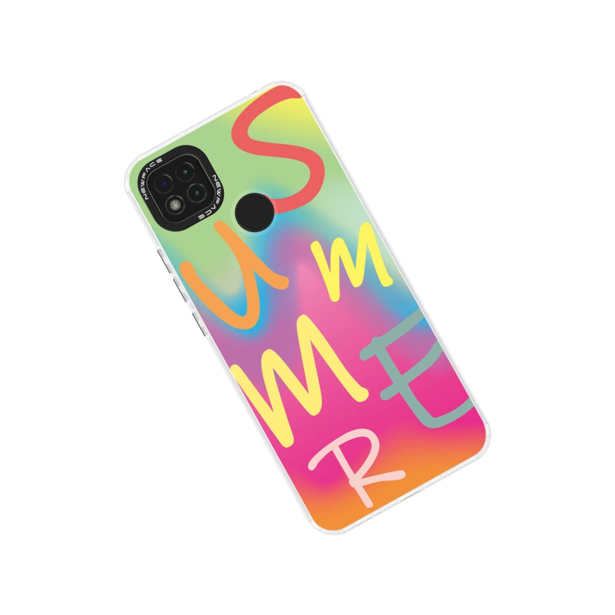 Canlı harflerle "SUMMER" yazan renkli telefon kılıfı.