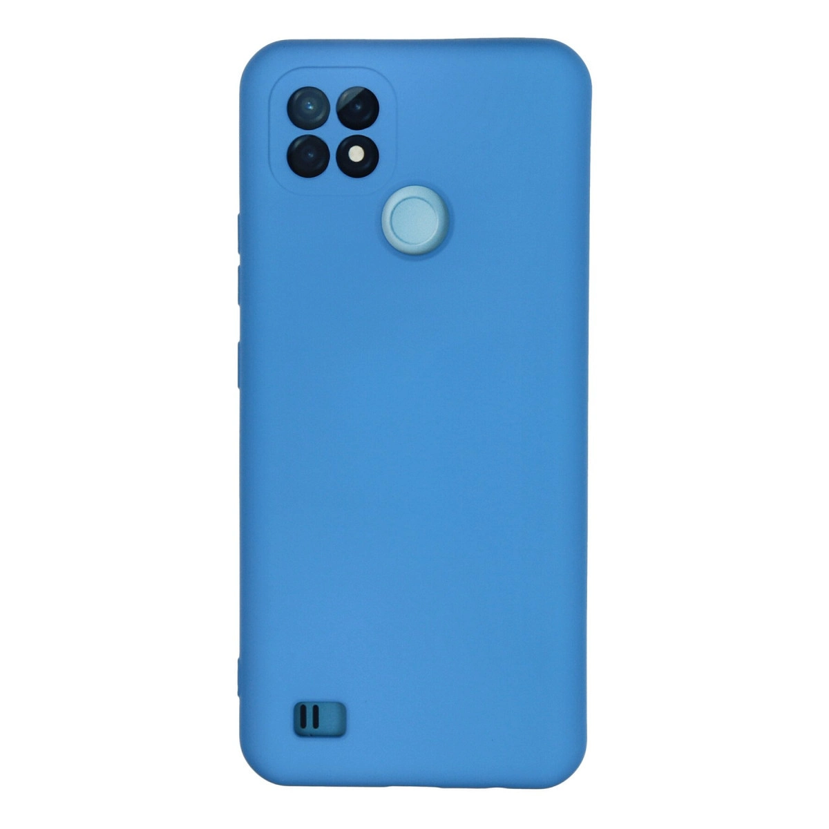 NEWFACE Realme C21 Uyumlu Nano İçi Kadife Silikon Telefon Kılıfı Mavi