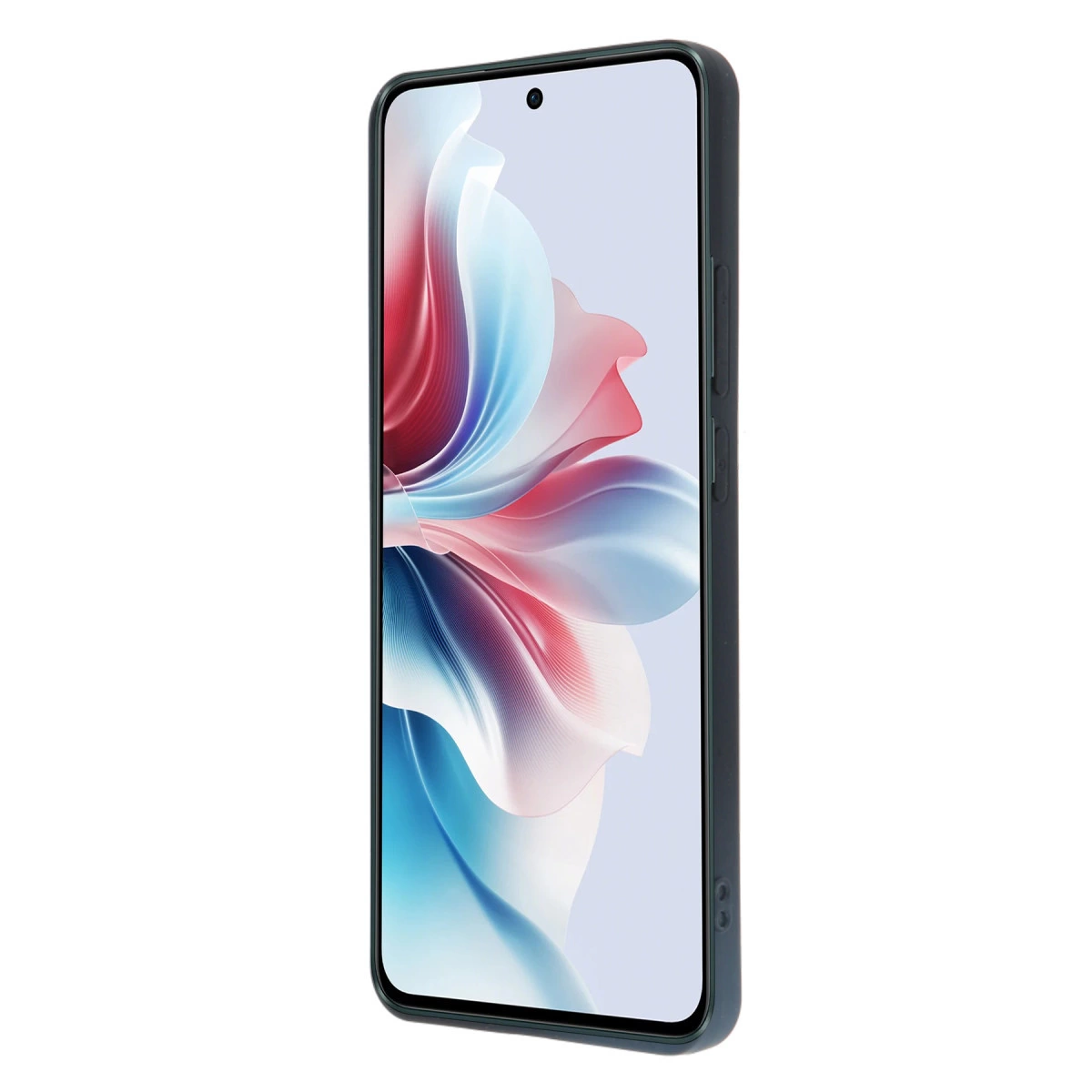 Koyu renkli bir akıllı telefon ekranında renkli, soyut duvar kağıdı gösteriyor.