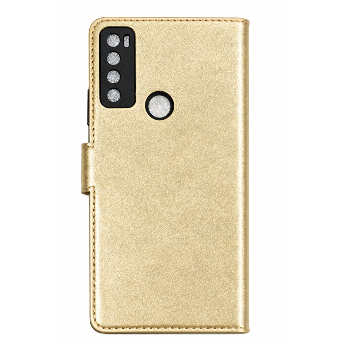 NEWFACE Tcl 20 SE Trend S Plus Uyumlu Kapaklı Telefon Kılıfı Gold
