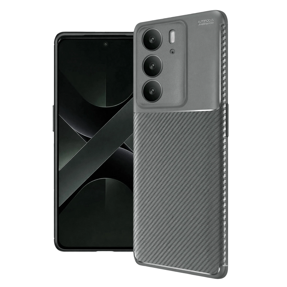 NEWFACE Realme C75 4G Uyumlu Auto Focus Karbon Kapak Telefon Kılıfı Gri