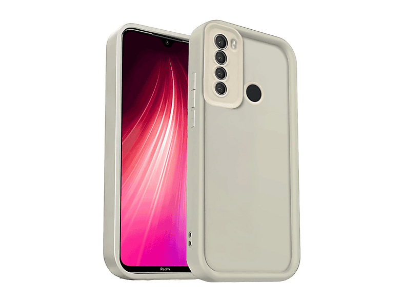 NEWFACE Xiaomi Redmi Note 8 Uyumlu Viera Silikon Telefon Kılıfı Krem