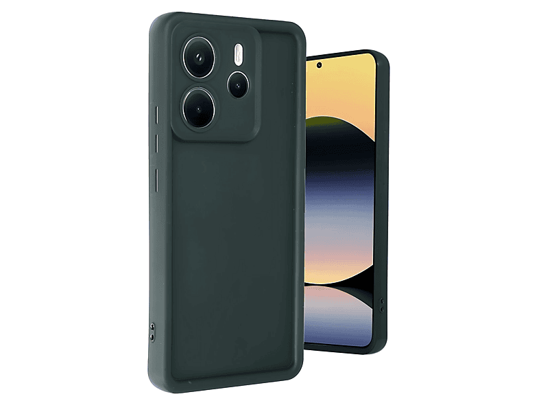 NEWFACE Xiaomi Redmi Note 14 4G Uyumlu Viera Silikon Telefon Kılıfı Koyu Yeşil