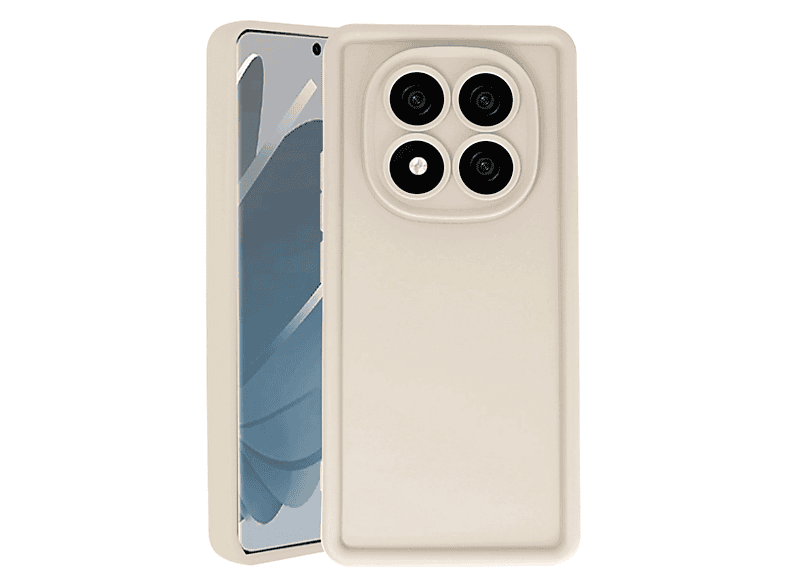 NEWFACE Xiaomi Redmi Note 14 Pro 5G Uyumlu Viera Silikon Telefon Kılıfı Krem