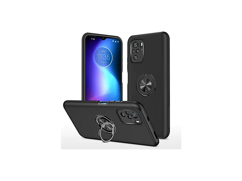 NEWFACE Xiaomi Poco F3 Uyumlu Elit Yüzüklü Kapak Telefon Kılıfı Siyah