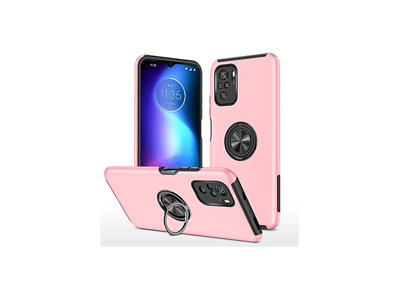 NEWFACE Xiaomi Poco F3 Uyumlu Elit Yüzüklü Kapak Telefon Kılıfı Pembe
