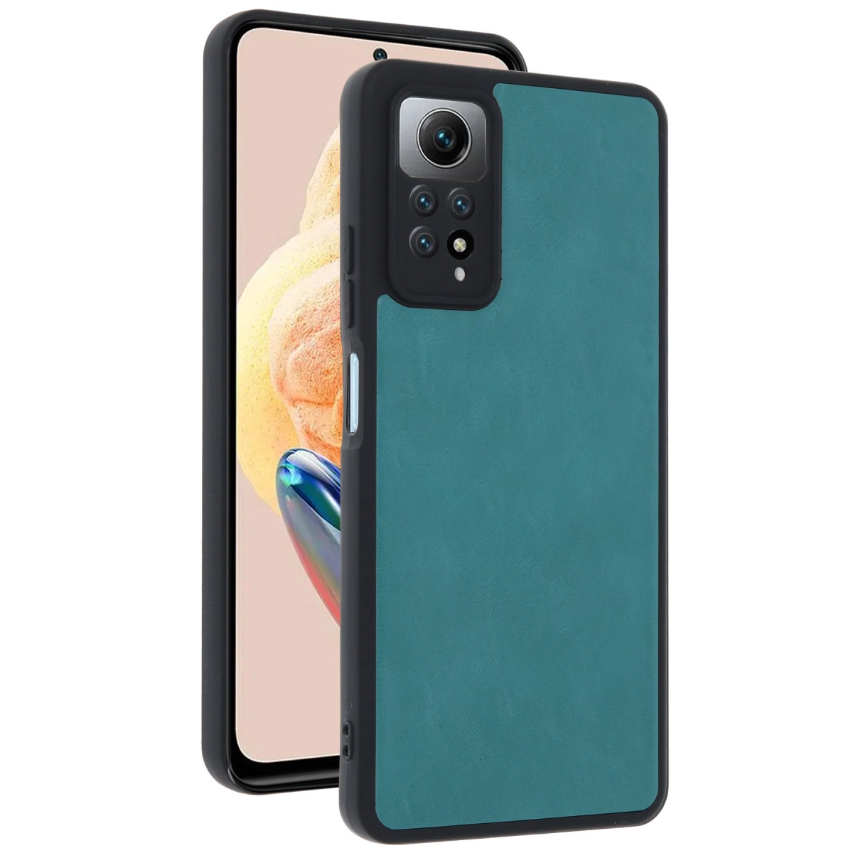 NEWFACE Xiaomi Redmi Note 12 Pro 4G Uyumlu Aras Deri Kapak Telefon Kılıfı Açık Yeşil