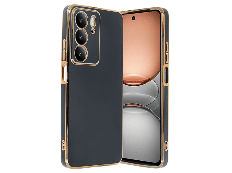 NEWFACE Realme C75 4G Uyumlu Volet Silikon Telefon Kılıfı Siyah