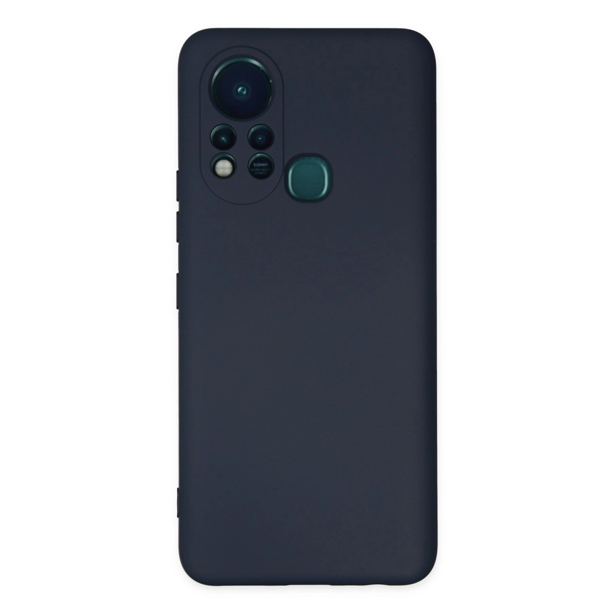 Dört kameralı ve flaşlı koyu gri telefon kılıfı.