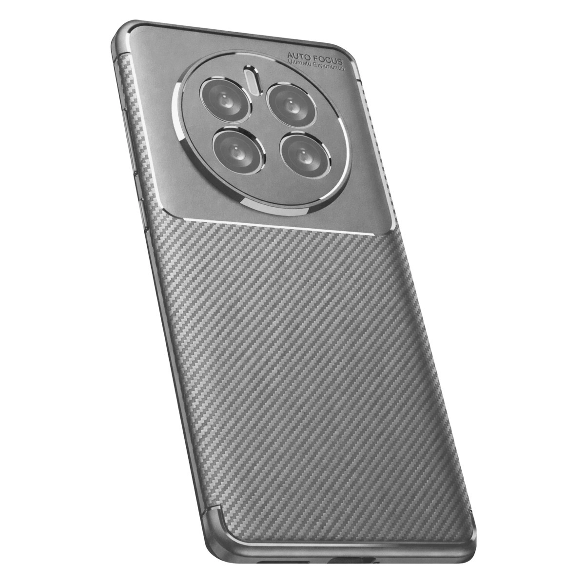 NEWFACE Realme 12 Pro Plus Uyumlu Auto Focus Karbon Kapak Telefon Kılıfı Gri