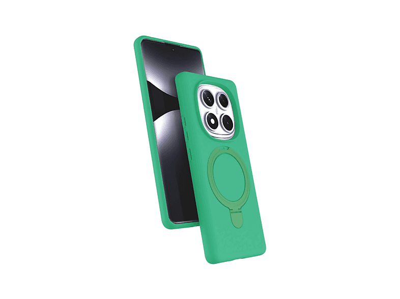 NEWFACE Xiaomi Redmi Note 14 Pro 4G Uyumlu Regal Magsafe Standlı Kapak Telefon Kılıfı Yeşil