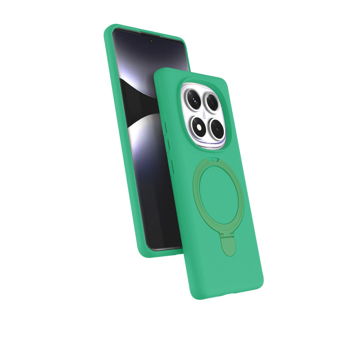 NEWFACE Xiaomi Redmi Note 14 Pro 5G Uyumlu Regal Magsafe Standlı Kapak Telefon Kılıfı Yeşil