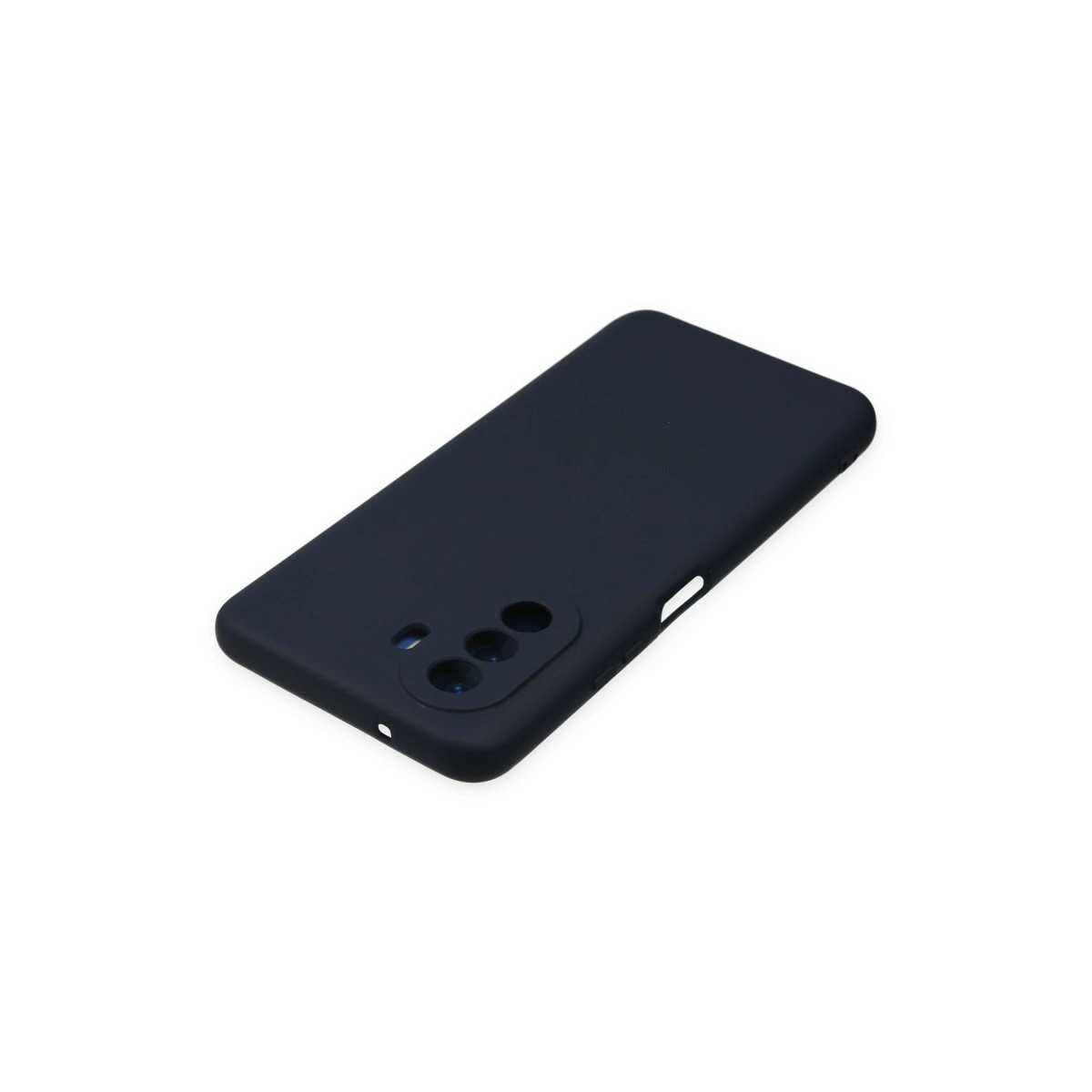 Üç kameralı kesimli lacivert telefon kılıfı.