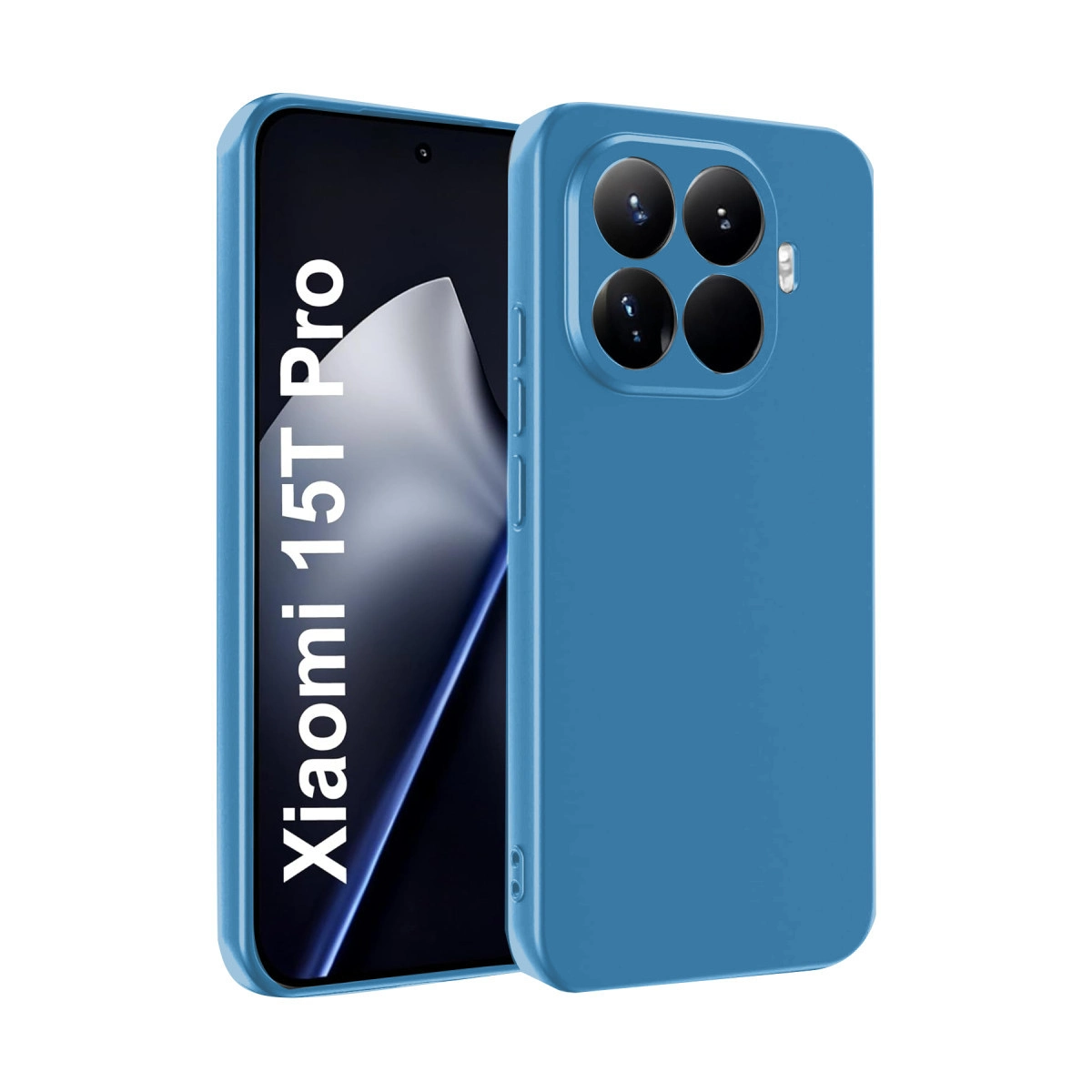 NEWFACE Xiaomi Mi 15T Pro Uyumlu First Silikon Telefon Kılıfı Mavi
