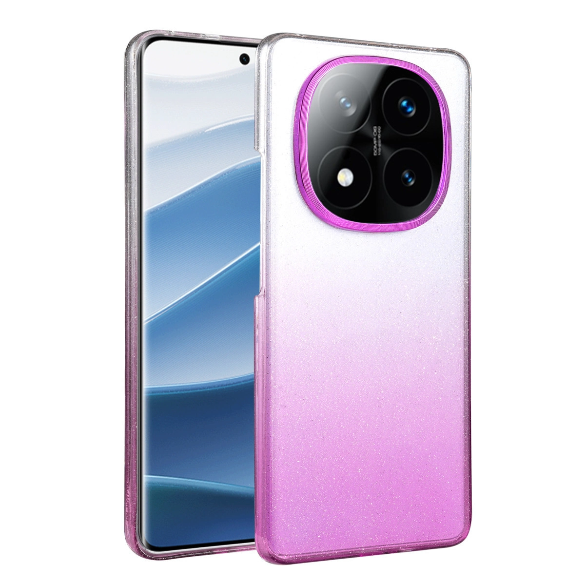 NEWFACE Xiaomi Redmi Note 14 Pro 5G Uyumlu Glossy Kapak Telefon Kılıfı Mor