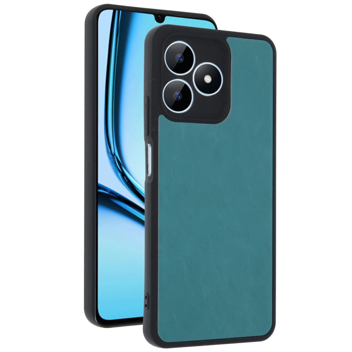 NEWFACE Realme Note 50 4G Uyumlu Aras Deri Kapak Telefon Kılıfı Açık Yeşil