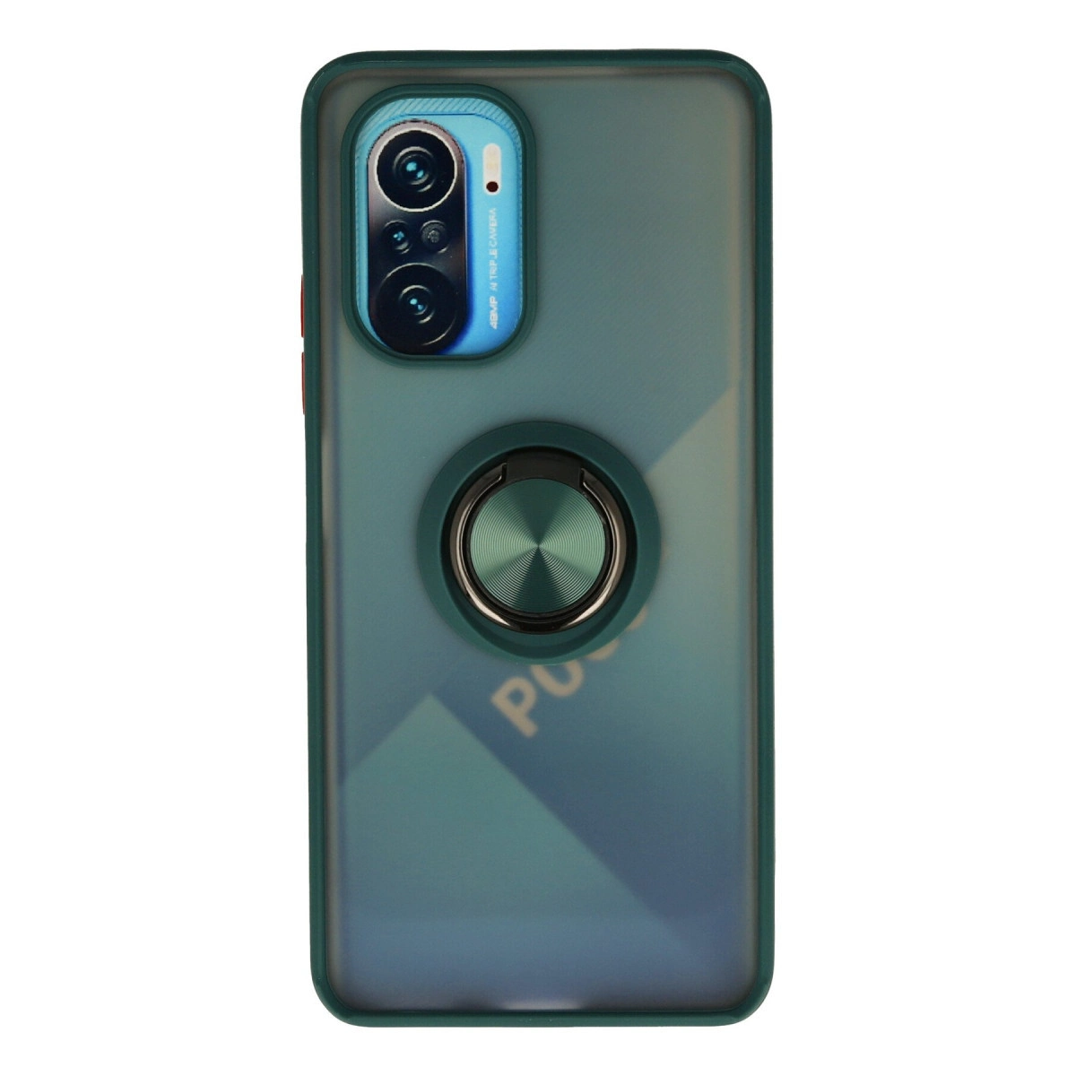 NEWFACE Xiaomi Redmi K40 Uyumlu Montreal Yüzüklü Silikon Kapak Telefon Kılıfı Yeşil