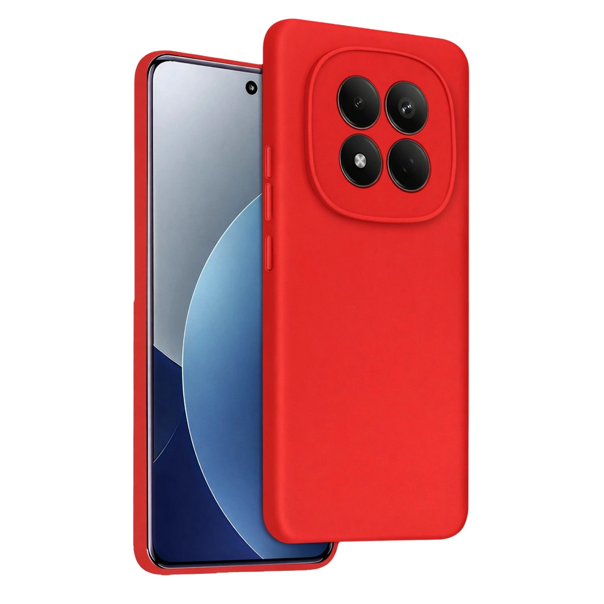 NEWFACE Xiaomi Redmi Note 15 4G Uyumlu First Silikon Telefon Kılıfı Kırmızı