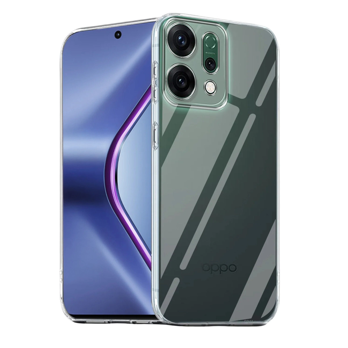 NEWFACE Oppo Reno 14 Uyumlu Lüx Şeffaf Silikon Telefon Kılıfı Şeffaf