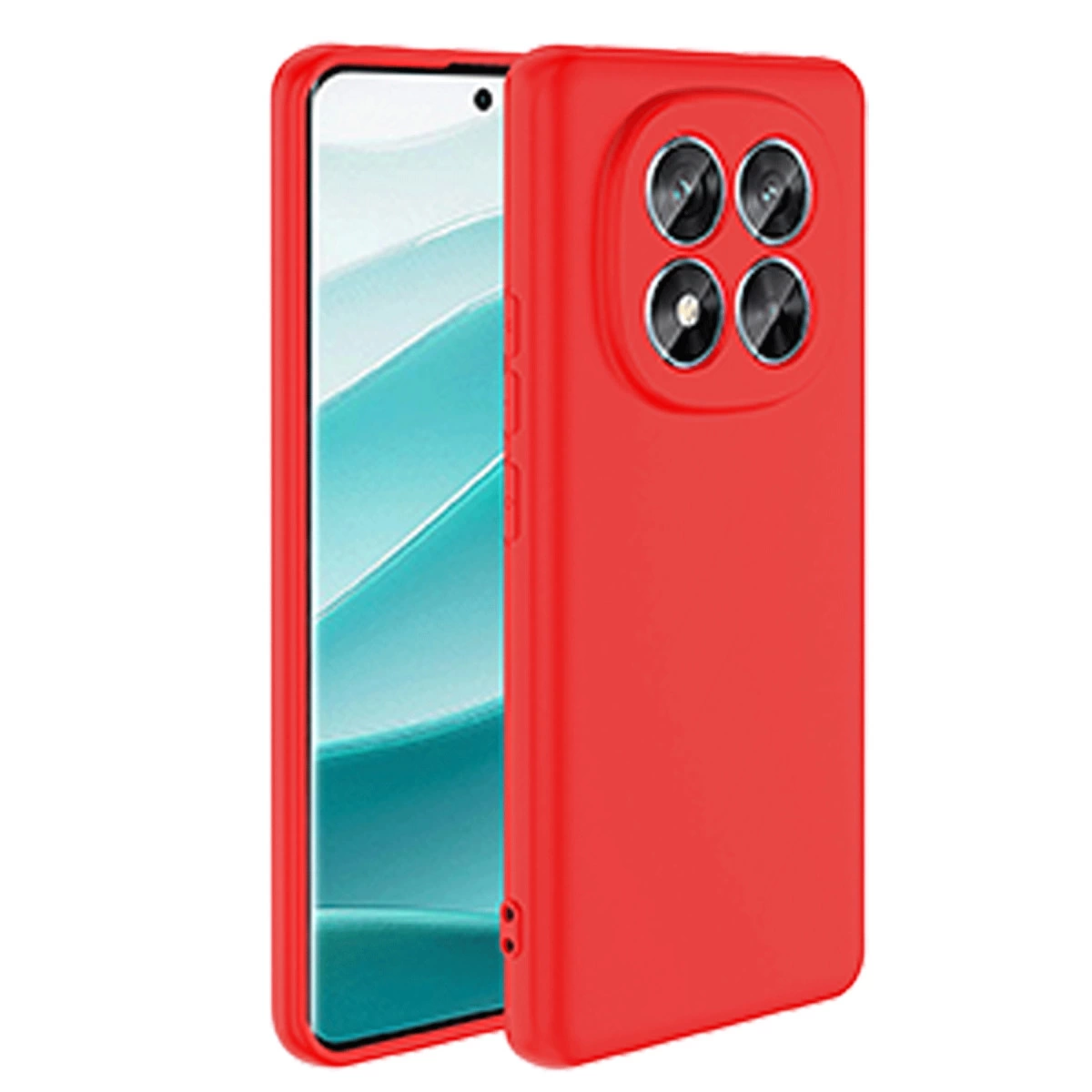 NEWFACE Xiaomi Redmi Note 14 Pro 5G Uyumlu First Silikon Telefon Kılıfı Kırmızı