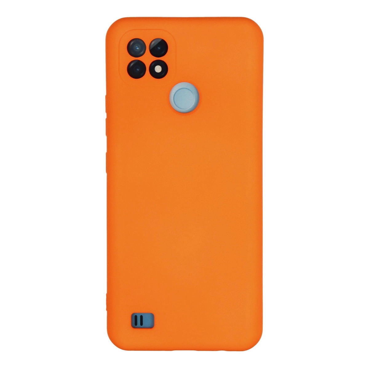NEWFACE Realme C21 Uyumlu Nano İçi Kadife Silikon Telefon Kılıfı Turuncu